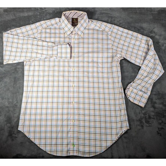 Tailorbyrd Men's Flip Cuff Long Sleeve Striped dress shirt Multi color Size L - Picture 1 of 10